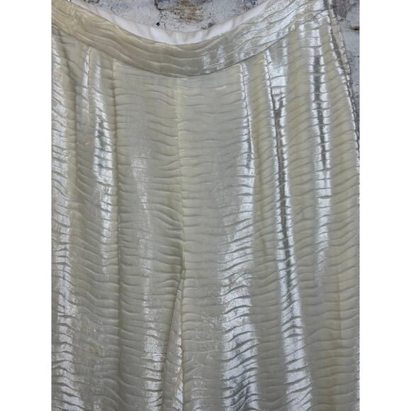 Vintage Giorgio Armani Vestimenta Spa silk blend Textured Trousers size 42 - Picture 4 of 9
